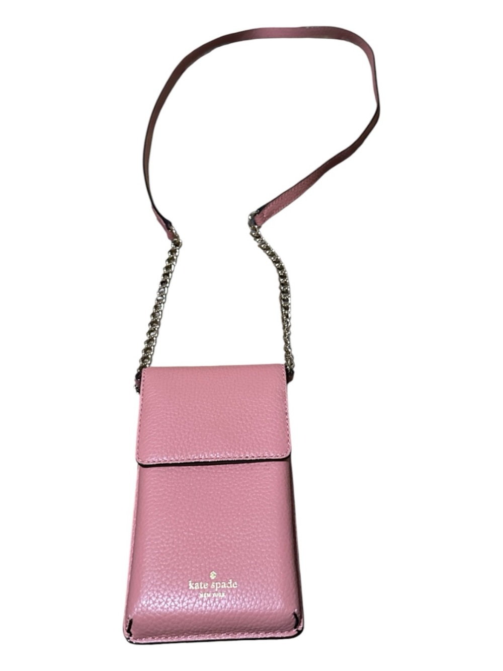 kate spade Madison Dusty Rose Pebbled Leather Cell Phone Crossbody with COA - Picture 3 of 14